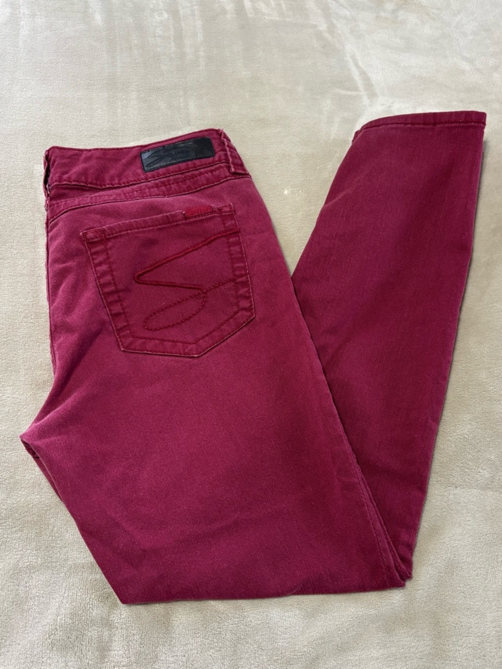 Seven7 Burgundy Skinny Jeans‎